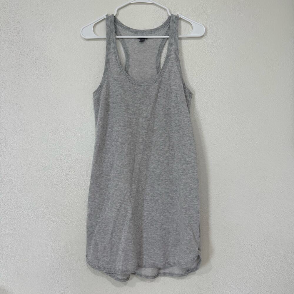 Aerie Grey Fleece Racerback Mini Dress Cotton Blend Casual Lounge Athletic Small